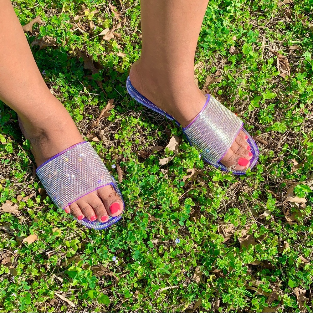 New Clear Rhinestone slip on sandal❤️🔥🔥